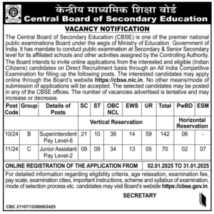 CBSE-Recruitment-2025-Notice-Official